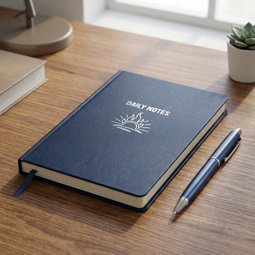 Daily Notes Lined Hardcover Journal