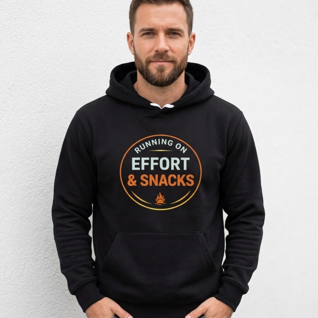 Running on Effort & Snacks Fleece Hoodie